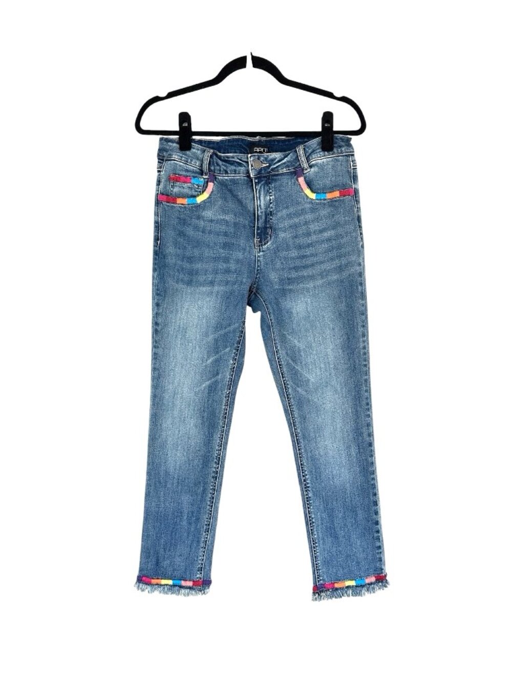 APNY Rainbow Embroidered Jeans